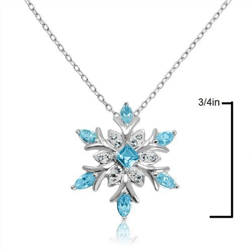 Zircon Christmas Snowflake Necklace