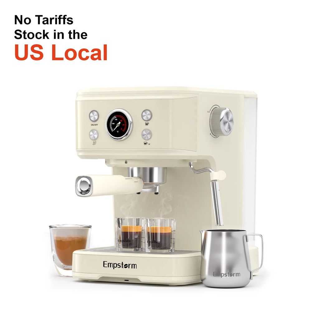 Empstorm 04E Retro Minimalist Coffee Machine for Espresso Cappuccino & Latte for Office Hotels Outdoor Use Electric