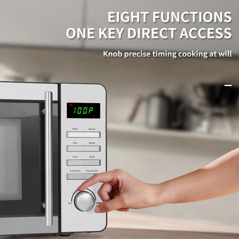 DSP Electric Forno LED Digital Panel Kitchen Fast Cooking Microwave Oven with LED Stainless Steel Display