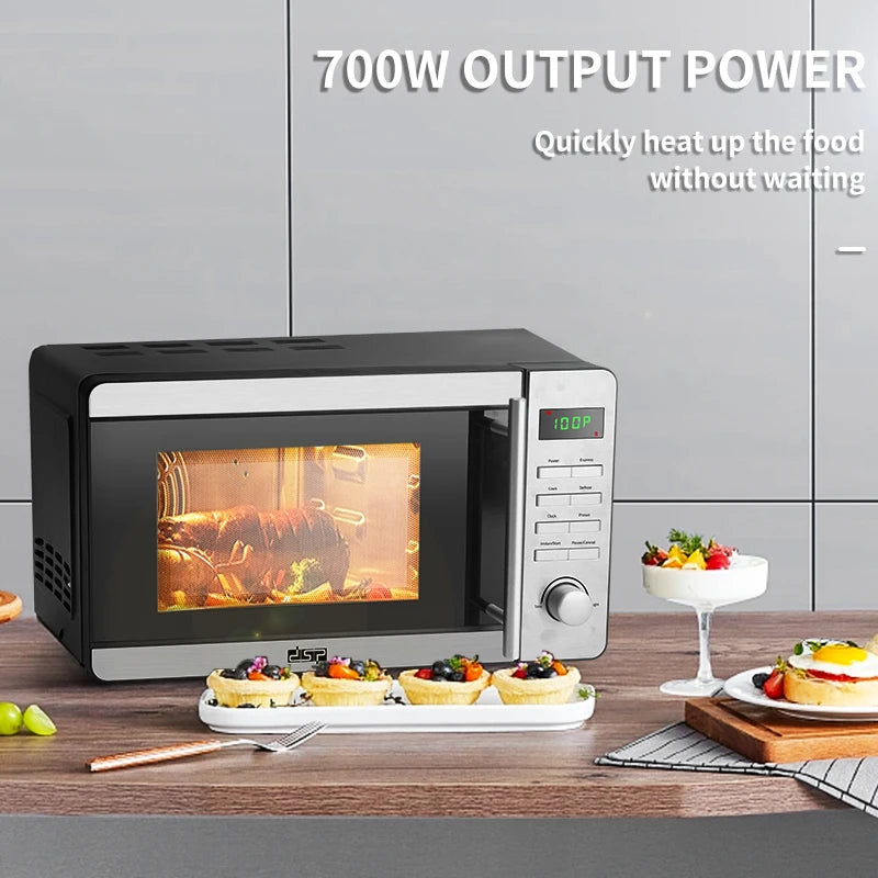 DSP Electric Forno LED Digital Panel Kitchen Fast Cooking Microwave Oven with LED Stainless Steel Display