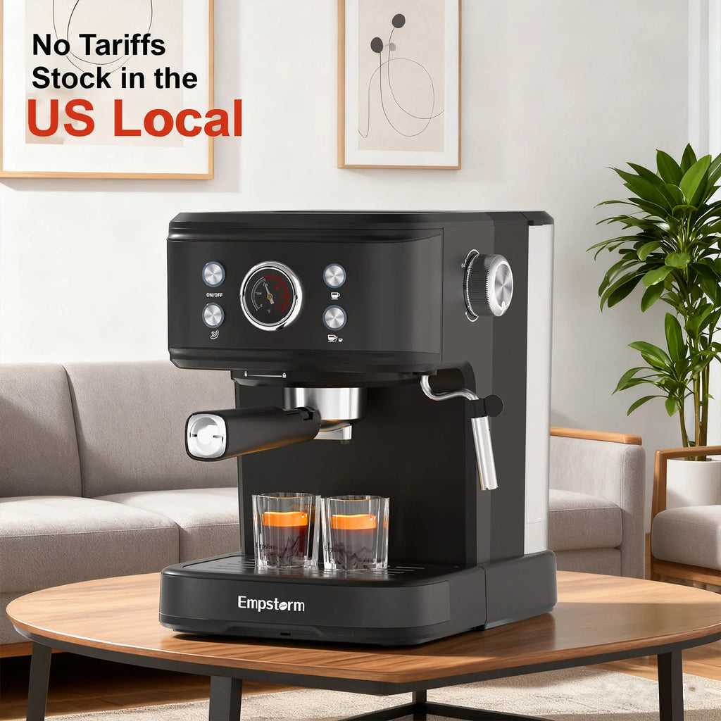 Empstorm 04E Retro Minimalist Coffee Machine for Espresso Cappuccino & Latte for Office Hotels Outdoor Use Electric