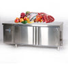 Commercial Four Door Vertical Freezer Stainless Steel Air Cooling Energy Efficient Double-Temperature