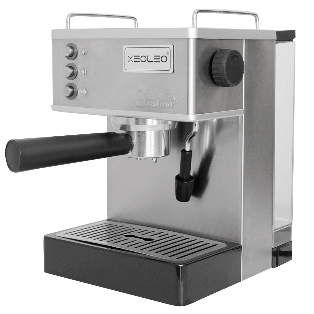 Xeoleo Coffee Maker 19Bar Espresso Machine 1050W Espresso Coffee Machine Household Stainless Steel ULKA Pump Espresso Maker 2.2L