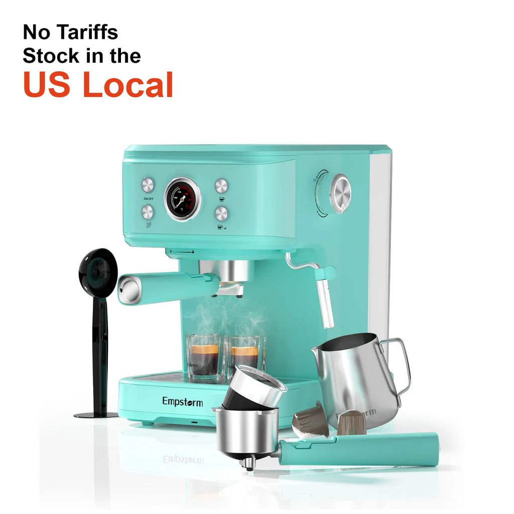 Empstorm 04E Retro Minimalist Coffee Machine for Espresso Cappuccino & Latte for Office Hotels Outdoor Use Electric