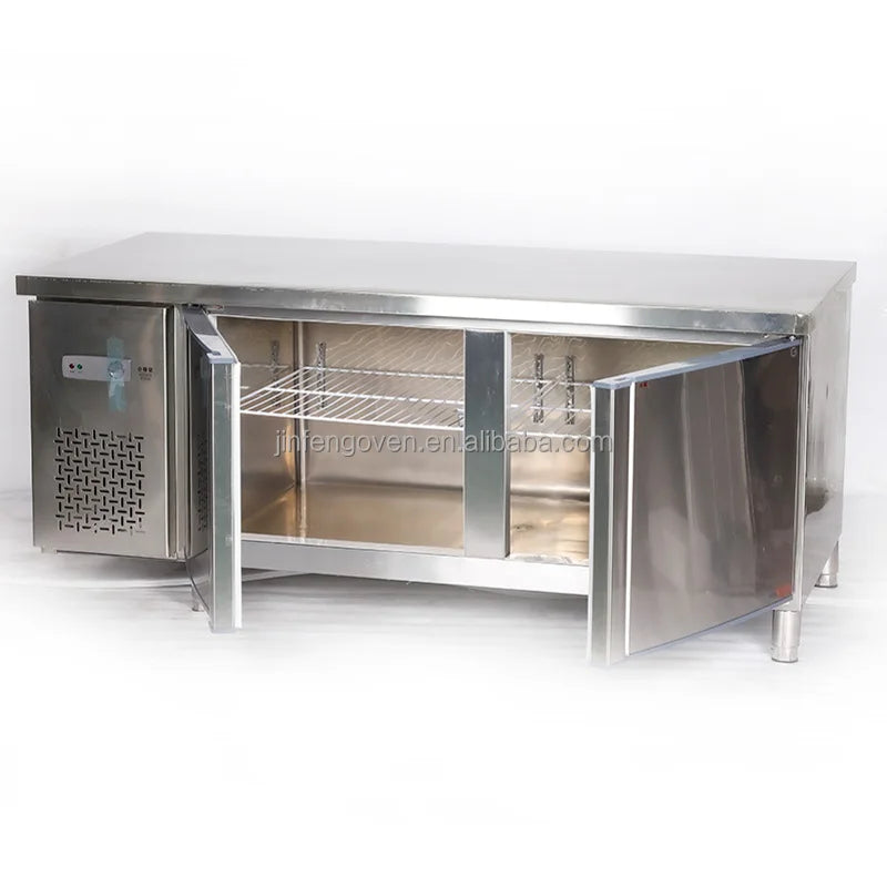 Commercial Four Door Vertical Freezer Stainless Steel Air Cooling Energy Efficient Double-Temperature