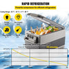58 Qt Dual Zone Portable Freezer 12 Volt Car Refrigerator with Cooler Compressor 110-240V DC for 24-Hour Use