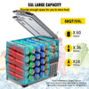 58 Qt Dual Zone Portable Freezer 12 Volt Car Refrigerator with Cooler Compressor 110-240V DC for 24-Hour Use