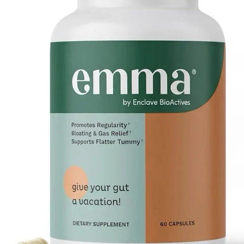 Emma Bloating & Gas Relief Supports Flatter Tummy by Enclave BioActives 60 Caps